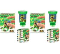 Depesche 13349 Dino World Sticker Stamper - Juego de Pegatinas para Estampar Pegatinas de Dinosaurios, Incluye Sello y 160 Pegatinas (Paquete de 2)