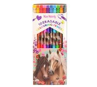 Depesche 13369 Miss Melody - Lápices de colores con 10 colores en estuche, incluye goma de borrar en cada lápiz, para colorear en la escuela y el tiempo libre