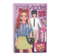 Depesche 13387 TOPModel Rebel Kitty-Libro Dress Me Up con 20 páginas de Motivos de Modelos preimpresos para diseñar tú Mismo, Incl. 7 Hojas de Pegatinas, Paper, Multicolor, One Size