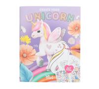 Depesche 13394 Ylvi CREA Libro para Colorear con 13 diseñar Motivos de Unicornios, Incl. 1 página Doble de Adhesivos, Paper, Multicolor, One Size
