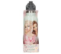 Depesche 13411 TOPModel Summer Feeling-Botella Acero Inoxidable en Verde Salvia, con Motivo de Modelo, con módulo para Beber y asa, Capacidad Aprox. 500 ml, Multicolor, 1 Piece
