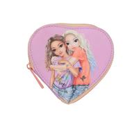 Depesche 13426 TOPModel Girl Power - Monedero pequeño en rosa, en forma de corazón, con motivo de modelo, monedero con mosquetón a modo de colgante