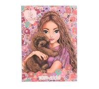 Depesche 13442 TOPModel Floral-Juego de papelería en Carpeta, con Motivo de Modelo y Flores, Incl. membretes, Sobres y Pegatinas, Multicolor, One Size