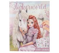 Depesche 13443 TOPModel Viva Violet - Libro de pegatinas con 20 páginas mágicas de fondo con modelos y caballos, incluye 3 páginas dobles de pegatinas de accesorios