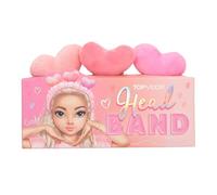 Depesche 13506 TOPModel Peluche Beauty and cosmética en Rosa, con Corazones, Diadema para la Rutina de la Piel, Multicolor, One Size