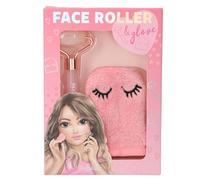 Depesche 13508 Set facial TOPModel Beauty and Me – Rodillo de cuarzo rosa y guante de lavado suave (rosa)