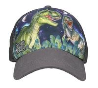 Depesche 13513 Dino World Galaxy estampada en azul oscuro, con motivo de dinosaurios del espacio, gorra infantil con red y ajuste de tamaño, multicolor