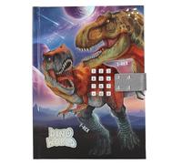 Depesche 13581 Dino World-Agenda con código numérico y Sonido, Libro en Azul y Morado, con Motivo-T-Rex y 192 páginas rayadas, Multicolor, One Size