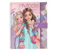 Depesche 13584 TOPModel-Libro para Colorear con 33 páginas preimpresas para diseñar Conjuntos, Set Incl. Papel, Plantilla, Pegatinas y Mucho más, Multicolor, 1 Piece