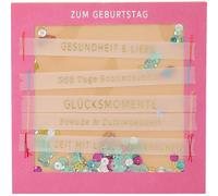 Depesche 13593.38 Tarjeta plegable Paper Love para cumpleaños, con texto a juego y diseños coloridos, sin texto interior, tarjeta plegable con sobre