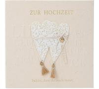 Depesche 13593.48 Tarjeta plegable Paper Love para boda, con frase a juego y diseños coloridos, sin texto interior, tarjeta plegable con sobre