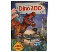 Depesche 13606 Create your Dino Zoo - Libro de pegatinas con 24 páginas preimpresas para crear motivos de dinosaurios, incluye más de 200 pegatinas
