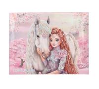 Depesche 13613 TOPModel Viva Violet-Caja de papelería en Color Rosa, con diseño de Caballo y Flores, Incluye Papel, lápices, Goma de borrar, Regla, etc 0, única