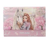 Depesche 13616 TOPModel Viva Violet-Juego de papelería en Carpeta, con Motivo de Modelo, Caballo y Flores, Incl. membretes y Sobres, Multicolor, Normal