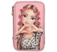Depesche Estuche TOPModel 13640 Leoheart 3 compartimentos Rosa - incluye lápices, tijeras y regla