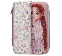 Depesche 13665 TOPModel Cowgirl - Estuche Relleno en Color Morado, con Motivo Modelo y Flores, Incluye un Estuche pequeño para lápices