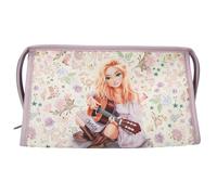 Depesche 13669 TOPModel Cowgirl - Bolso multiusos en morado, con motivo de modelo y estampado de flores, bolso pequeño con cierre de cremallera larga