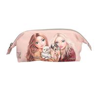 Depesche 13675 TOPModel Fur ever Friends: bolsa de lona rosa con motivos de modelos, perros y gatos, estuche con asa.