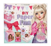 Depesche 13730 TOPModel - Set de Libro Creativo DIY Paper Fun con 32 páginas de Colores para Hacer Manualidades y diseñar Cartas, Postales y Mucho más. Incluye 2 Hojas de Pegatinas.