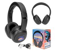 Depesche 13801 Action World - Auriculares Bluetooth en Negro y con diseño de Coche de Carreras, inalámbricos, para Viajes, Incluye Cable de Carga USB-C, duración Aprox. 20 h