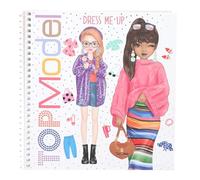 Depesche 13804 TOPModel Dress Me Up-Libro 24 páginas de diseños preimpresos para Personalizar, Incluye 11 Hojas de Pegatinas