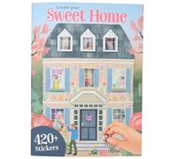 Depesche 13806 - Libro de pegatinas Create Your Sweet Home con 24 páginas para diseñar diferentes habitaciones, incluye más de 420 pegatinas