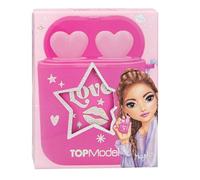 Depesche 13811 TOPModel - Set de brillo de labios Beauty and Me, 2 brillos de labios pequeños, en rosa y rosa, con fragancia afrutada, envasados en un estuche para auriculares