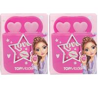 Depesche 13811 TOPModel - Set de Brillo de Labios Beauty and Me, 2 Brillos de Labios pequeños, en Rosa y Rosa, con Fragancia afrutada, envasados en un Estuche para Auriculares (Paquete de 2)