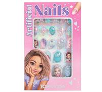 Depesche 13816 TOPModel - Uñas Artificiales Beauty and ME, Autoadhesivas, en Bonitos diseños con Purpurina, 24 uñas Artificiales en Varios tamaños
