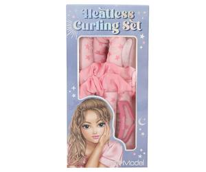 Depesche 13824 TOPModel - Set de rizadores Beauty and Me, en rosa y con estrellas, incluye papilotte, pinza para el pelo y 2 coleteros