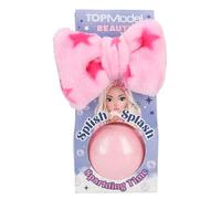 Depesche 13830 TOPModel - Bomba de baño y cinta para el pelo Beauty and Me, en rosa y rosa, cinta de felpa, aditivo de baño con efecto brillo