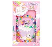 Depesche 13850 Ylvi: Conjunto de Joyas con Collar y Pulsera, de Corazones de Colores con un Ligero Brillo, Longitud Ajustable y con Goma elástica.