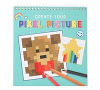 Depesche 13872 Create Your Pixel Picture - Libro para Colorear con 24 páginas para Colorear Motivos de píxeles, para Colorear Cuadrados Individuales, con encuadernación de Anillas