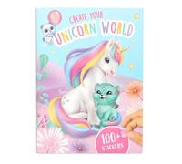 Depesche 13880 Ylvi Create Your Unicorn World - Libro de Pegatinas con 20 páginas para Crear diseños mágicos de Fondo, Incluye 6 Hojas de Pegatinas con Purpurina, Plata y Espuma