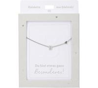 Depesche 13895.3 - Collar con letra B y corazón, chapado en plata, longitud variable (42 cm + 5 cm), regalo o pequeño detalle