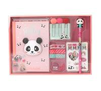 Depesche 13904 TOPModel Create Your Diary - Diario con cuaderno rosa y una cabeza de panda 3D, incluye cinta washi, pegatinas, lápiz UVM.