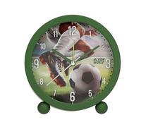 Depesche 13929 Action World - Reloj Despertador Infantil con diseño de fútbol, silencioso, con función de luz