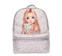 Depesche 13962 TOPModel Blooming Kitty: mochila en color lila, con motivo de gato modelo y estampado floral, bolsa con correas ajustables.