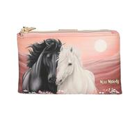 Depesche 13970 Miss Melody Blossom Pony - Monedero en Rosa, con Motivo de Caballos, Estampado de Caballos y Detalles Dorados, Monedero con Cierre de botón a presión