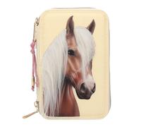 Depesche 13975 Miss Melody - Filled 3-Compartment Pencil Case in Light Yellow, w
