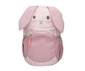 Depesche 13991 Princess Mimi: mochila ergonómica en rosa, con cara de conejo, orejas caídas aplicadas y estampado de lunares, bolsa con correas ajustables