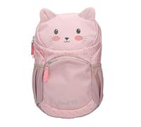 Depesche 13992 Princess Mimi: mochila ergonómica en rosa, con cara de gato, orejas de gato aplicadas y estampado de lunares, bolsa con correas ajustables