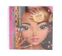 Depesche 14000 TopModel Hand Designer - Libro para Colorear con 46 páginas preimpresas para diseñar diseños de Modelos, Incluye 3 Hojas de Pegatinas