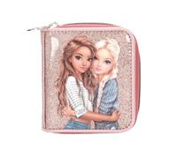 Depesche 14013 TOPModel Dots - Monedero Rosa, con Motivo de Modelo, Estampado de Lunares y Purpurina, Monedero con Cierre de botón a presión