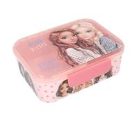 Depesche 14016 TOPModel Dots - Fiambrera Rosa, con Motivo de Modelo y Estampado de Lunares; Fiambrera con 3 Compartimentos y Separador Flexible