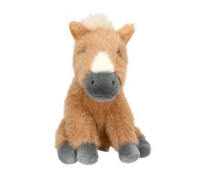 Depesche 14044 Miss Melody: Peluche de Caballo en Color Beige con Manchas en Color Crema, con Pelaje Suave y Ojos Negros, Peluche de Aprox. 20 cm