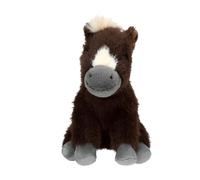 Depesche 14046 Miss Melody: Peluche de Caballo marrón Oscuro con Manchas Color Crema, Pelaje Suave y Ojos Negros, de Unos 20 cm de Altura.