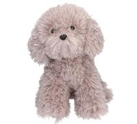 Depesche 14058 TOPModel Fur Ever Friends - Peluche Perro MAX, con Pelaje Rizado Gris, Peluche de Aprox. 30 cm