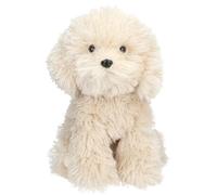 Depesche 14059 TOPModel Fur Ever Friends - Peluche Perro Luna, con Pelaje Rizado en Color Beige, Peluche de Aprox. 30 cm
