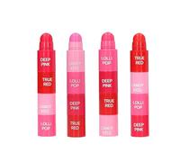 Depesche 14075 TOPModel Candy Glam Tinted Lipbalm - Set de cuidado de labios, con 4 colores individuales, de rojo a rosa, para unir y con dulce aroma de algodón de azúcar